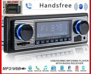 Bluetooth Vintage Car FM Radio MP3 Player USB Classic Stereo Audio Receiver AUX Bluetooth Vintage Car FM Radio MP3 Player USB Classic Stereo Audio Receiver AUX