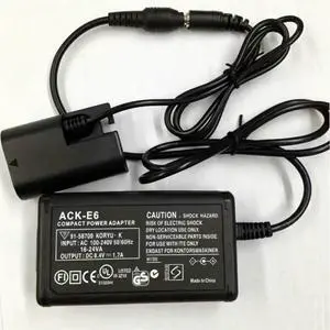ACK-E6 AC Power Adapter Supply For Canon EOS 60D 80D 90D 60Da R7 7D 5D2 5D3 5D4 ACK-E6 AC Power Adapter Supply For Canon EOS 60D 80D 90D 60Da R7 7D 5D2 5D3 5D4