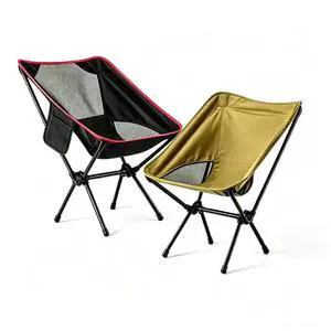 1/2-Pack Collapsible Camp Chairs w/Carrying Bag Outdoor Chair Camping Hiking Black+Yellow 2 PACK 1/2-Pack Collapsible Camp Chairs w/Carrying Bag Outdoor Chair Camping Hiking Black+Yellow 2 PACK