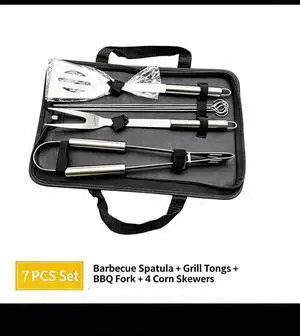 Portable Stainless Steel Bbq Tool Set | Outdoor Grilling Kit with Storage Bag Portable Stainless Steel Bbq Tool Set | Outdoor Grilling Kit with Storage Bag