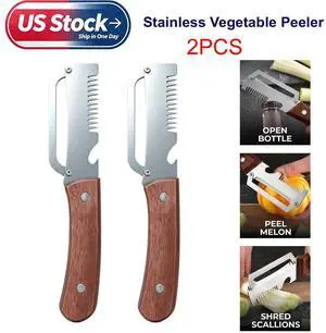 2Pcs Stainless Steel Vegetable Peeler 3 in 1 Multi-Functional for Kitchen Peeler 2Pcs Stainless Steel Vegetable Peeler 3 in 1 Multi-Functional for Kitchen Peeler
