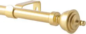 eTeckram 5/8" Window Single Curtain Rod with Royale Finials --28''- 48'', 48"-84", 84"-120" (Pewter, Gold, Weathered White,Bronze Gold) Gold 48-84 eTeckram 5/8" Window Single Curtain Rod with Royale Finials --28''- 48'', 48"-84", 84"-120" (Pewter, Gold, Weathered White,Bronze Gold) Gold 48-84