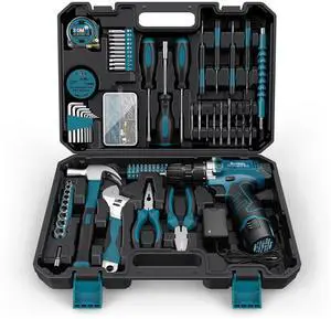 Tool Kit 206PCs with Drill - 12V Cordless Power Drill Combo Home Tool Set - Portable Basic General Household Toolbox for Men Women for Garden Office House Repair (Screwdriver Set & Pliers Set) Tool Kit 206PCs with Drill - 12V Cordless Power Drill Combo Home Tool Set - Portable Basic General Household Toolbox for Men Women for Garden Office House Repair (Screwdriver Set & Pliers Set)