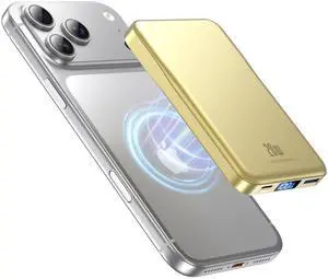 Magnetic Portable Charger, 10000mAh Power Bank, PD 20W Fast Charging for Magsafe Battery Pack, Travel Essential Wireless Charger Compatible with iPhone 17/16/15/14/13 Pro/Max/Air/Plus Series, Samsung