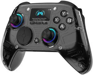Interactive Screen PC Controller Wireless Controller Compatible with PC/Switch/Switch 2/iOS/Android, Hall Effect Joystick & Triggers, RGB Lighting, Adjustable Vibration/Turbo, 1000mAh Battery Interactive Screen PC Controller Wireless Controller Compatible with PC/Switch/Switch 2/iOS/Android, Hall Effect Joystick & Triggers, RGB Lighting, Adjustable Vibration/Turbo, 1000mAh Battery