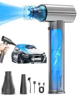 Snow Whiz Turbo Blower, Snowwhiz Turbo Blower 130000RPM High-Speed Cordless Mini Snow Blower Air Duster, 4-Gear Jet Dry Blower for Light Snow, Computer Keyboard, Car & Outdoor Cleaning