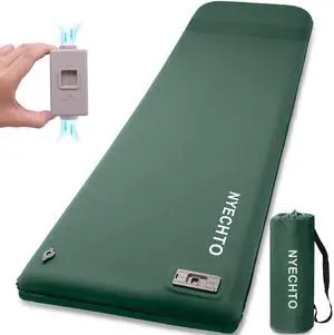 Self Inflating Sleeping Pad with Electric Pump, 3.14" Ultra-Thick Memory Foam Sleeping Mats for Camping,Easy Inflate&Deflate,9.5 R-Value Insulated Camping Mattress Pad with Pillow for Car Travel Tent Self Inflating Sleeping Pad with Electric Pump, 3.14" Ultra-Thick Memory Foam Sleeping Mats for Camping,Easy Inflate&Deflate,9.5 R-Value Insulated Camping Mattress Pad with Pillow for Car Travel Tent