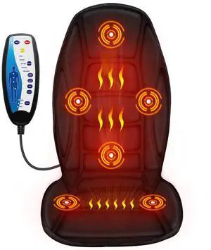 Chair Massager Cushion, Back Massager with Heat, Electric Seat Massage Pad, Back Massage Chair Pad for Back Pain Relief, 2 Heat Levels & 5 Vibrating Modes, Christmas Gifts for Men Dad Mom Him Her Chair Massager Cushion, Back Massager with Heat, Electric Seat Massage Pad, Back Massage Chair Pad for Back Pain Relief, 2 Heat Levels & 5 Vibrating Modes, Christmas Gifts for Men Dad Mom Him Her