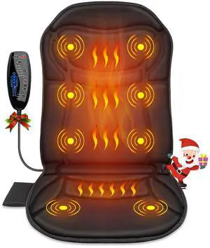 Back Massager Chair Pad, Back Massager with Heat, 5 Vibration Modes & 2 Heat Levels Massage Seat Cushion, Electric Massage Pad for Back Pain Relief, Christmas Gifts for Dad, Men, Mom, Women Back Massager Chair Pad, Back Massager with Heat, 5 Vibration Modes & 2 Heat Levels Massage Seat Cushion, Electric Massage Pad for Back Pain Relief, Christmas Gifts for Dad, Men, Mom, Women