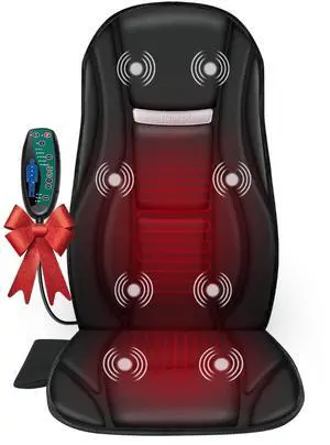 Vibration Back Massager with Heat, Seat Massager with 8 Vibrating Motors & 5 Modes, Chair Massager Cushion, Massage Pad for Chair, Office, Gifts for Lover Vibration Back Massager with Heat, Seat Massager with 8 Vibrating Motors & 5 Modes, Chair Massager Cushion, Massage Pad for Chair, Office, Gifts for Lover