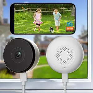 2PCS 3MP 2K Window Security Camera,5G&2.4GHz WiFi Wireless Indoor Dome Camera w/Full Color Night Vision, 2-Way Audio, Motion Detection Alerts, Alexa, Easy Stick-on Installation 2PCS 3MP 2K Window Security Camera,5G&2.4GHz WiFi Wireless Indoor Dome Camera w/Full Color Night Vision, 2-Way Audio, Motion Detection Alerts, Alexa, Easy Stick-on Installation