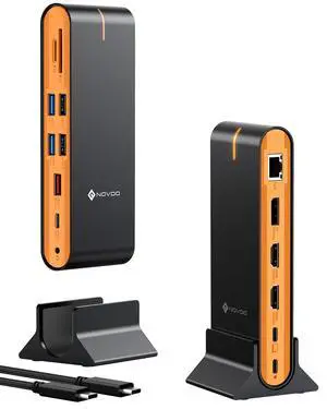 15 in 1 Laptop Docking Station Dual Monitor, 8K DP & Dual 4K HDMI | Triple Display 8K@30Hz DP, Dual 4K@60Hz HDMI, 10Gbps USB-A/C, SD/TF, 1Gbps Ethernet, USB C Hub for MacBook, Windows Laptops 15 in 1 Laptop Docking Station Dual Monitor, 8K DP & Dual 4K HDMI | Triple Display 8K@30Hz DP, Dual 4K@60Hz HDMI, 10Gbps USB-A/C, SD/TF, 1Gbps Ethernet, USB C Hub for MacBook, Windows Laptops