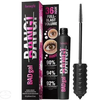 Benefit BADgal Bang Volumizing Mascara  36h Full Blast Volume 8.5g. Black.Smudge-Proof, Water Resistant&Volumizing