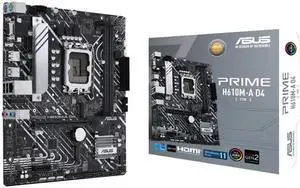 ASUS PRIME H610M-A D4 LGA 1700 Micro ATX Intel Motherboard ASUS PRIME H610M-A D4 LGA 1700 Micro ATX Intel Motherboard