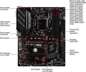 MSI PRO Z390-A PRO LGA 1151 (300 Series) Intel Z390 SATA 6Gb/s ATX Intel Motherboard (Z390-A PRO) MSI PRO Z390-A PRO LGA 1151 (300 Series) Intel Z390 SATA 6Gb/s ATX Intel Motherboard (Z390-A PRO)