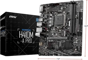 MSI PRO H410M-A PRO LGA 1200 Micro ATX Intel Motherboard MSI PRO H410M-A PRO LGA 1200 Micro ATX Intel Motherboard