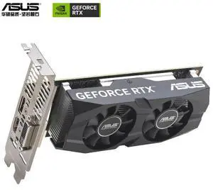 ASUS LP-BRK NVIDIA GeForce RTX 3050 6GB OC Edition Gaming Graphics Card - PCIe 4.0, 6GB GDDR6 Memory, HDMI 2.1, DisplayPort 1.4a, Axial-tech Fan Design, 0dB Technology, RTX3050-O6G-LP-BRK ASUS LP-BRK NVIDIA GeForce RTX 3050 6GB OC Edition Gaming Graphics Card - PCIe 4.0, 6GB GDDR6 Memory, HDMI 2.1, DisplayPort 1.4a, Axial-tech Fan Design, 0dB Technology, RTX3050-O6G-LP-BRK