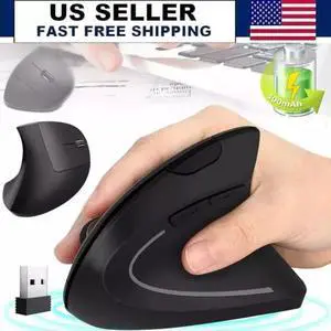Ergonomic Optical Vertical Mouse 6 Keys USB Wireless Mice 2.4GHz 1600DPI for PC