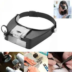 Jewelers Head Headband Magnifier LED Visor Illuminated Magnifying Glasses Loupe Jewelers Head Headband Magnifier LED Visor Illuminated Magnifying Glasses Loupe