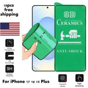For iPhone 17 16 15 Plus 14 13 12 11 XS 9D Ceramics Film Screen Protector 10pcs-iP17 AIR 10pcs For iPhone 17 AIR 10 Pieces For iPhone 17 16 15 Plus 14 13 12 11 XS 9D Ceramics Film Screen Protector 10pcs-iP17 AIR 10pcs For iPhone 17 AIR 10 Pieces