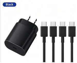 25W For Samsung Galaxy S20 S21 S2225W Type USB-C Super Fast Wall Charger Cable 1 PCS US Charger + 2 PCS 6ft cable 25W For Samsung Galaxy S20 S21 S2225W Type USB-C Super Fast Wall Charger Cable 1 PCS US Charger + 2 PCS 6ft cable