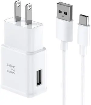 for Samsung Fast Charging Cord 6FT Type C Charger USB Wall Charger Block Samsung Fast Charger for Galaxy S9 S10 S10+ S20 S21 S22 S23 S24 S25 Plus/Ultra/FE,A55/A54/A56/A16/A15/A14/A25/A35,Note 20/10/9