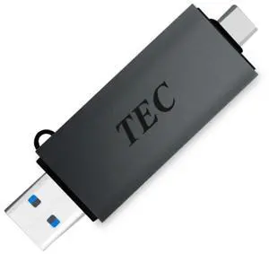TEC Card Reader 2-in-1 USB C/USB 3.2 Micro SD and SD Memory Cards Reader Adapter with Dual USB Output. Compatible with iPhone 15 Pro Max, MacBook Pro, Chromebook, Galaxy - Ideal for Creatives
