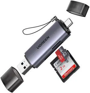 UGREEN SD Card Reader USB C, USB 3.0 Micro SD Card Reader 2 in 1 Memory Card Reader for MicroSD SDHC SDXC Compatible with PC Computer MacBook Laptop iPad iPhone 17 16 15 Pro/Pro Max