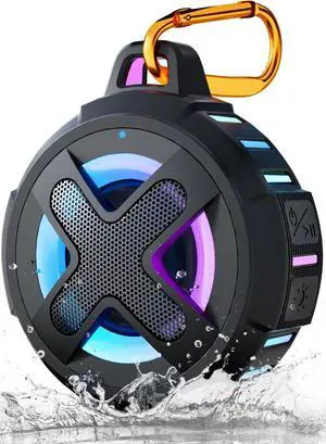 XLEADER X8(2 Gen) Upgraded, Bluetooth Shower Speaker, Certified IP67 Waterproof, 10W Pro Sound &Deep Bass, 24Hrs Playtime, Stocking Stuffers for Teens Women Men, White Elephant Gifts