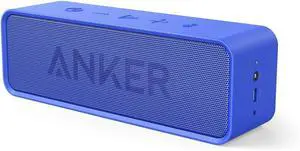 Anker Soundcore Portable Bluetooth Speaker - Ideal for Travel, 24-Hour Playtime, 66-Feet Range, Dual-Driver, Portable Wireless SpeakerSuperior Sound, Low Distortion, Built-in Mic -Blue