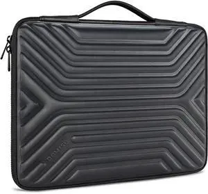 15.6 Inch Laptop Sleeve Case, Shockproof Waterproof Soft EVA Protective Bag with Handle, Lightweight Carrying Case for MacBook, Dell, HP, Lenovo, ASUS, Black