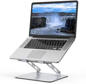 Laptop Stand for Desk, Adjustable Laptop Riser, Metal Foldable Computer Stand Holder Portable Notebook Mount, Ventilated Cooling Printer Stand Compatible with 10-15.6 Laptops