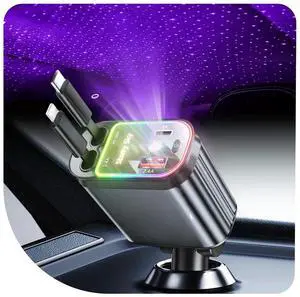 Starlight Retractable Car Charger Adapter for iPhone 17,4 in 1 Fast Charging Car Phone Charger,69W USB C Car Truck Accessories,Road Trip Essentials Gift for Men Women for iPhone 17/16/15/14/13,Galaxy Starlight Retractable Car Charger Adapter for iPhone 17,4 in 1 Fast Charging Car Phone Charger,69W USB C Car Truck Accessories,Road Trip Essentials Gift for Men Women for iPhone 17/16/15/14/13,Galaxy