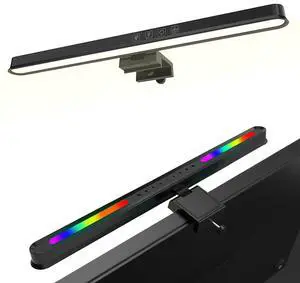Monitor Light Bar, USB LED Task Lamp for Curved/Flat Screens, Eye-Care Dimmable Desk Lamp with Touch Control, No Glare Reading Light for Home Office Monitor Light Bar, USB LED Task Lamp for Curved/Flat Screens, Eye-Care Dimmable Desk Lamp with Touch Control, No Glare Reading Light for Home Office