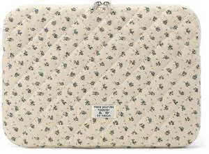 Puffy Laptop Sleeve 13-15.6 Inch Cute Quilted Laptop Protective Case Padded Floral Computer Sleeve for MacBook (A-Blue, 15 Inch) Puffy Laptop Sleeve 13-15.6 Inch Cute Quilted Laptop Protective Case Padded Floral Computer Sleeve for MacBook (A-Blue, 15 Inch)