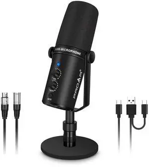 XLR/USB Dynamic Microphone,PC Computer Microphone for Podcasting,Vocal Recording,Live Streaming,Gaming,Voice-Over,All Metal Professional Studio Mic Kit with Noise Cancelling,USB-C Port XLR/USB Dynamic Microphone,PC Computer Microphone for Podcasting,Vocal Recording,Live Streaming,Gaming,Voice-Over,All Metal Professional Studio Mic Kit with Noise Cancelling,USB-C Port