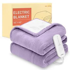 LuxeHeat Heated Blanket Electric Blanket, Soft Flannel Sherpa Heated Throw, Heating Blanket with 5 Heat Settings, 3 hrs Timer Auto Shut Off (50x60 inches, Purple) LuxeHeat Heated Blanket Electric Blanket, Soft Flannel Sherpa Heated Throw, Heating Blanket with 5 Heat Settings, 3 hrs Timer Auto Shut Off (50x60 inches, Purple)