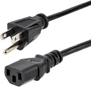 3ft (1m) Computer Power Cord, NEMA 5-15P to C13, 10A 125V, 18AWG, Black Replacement AC Power Cord, Printer Power Cord, PC Power Supply Cable, Monitor Power Cable - UL Listed (PXT101_3) 3ft (1m) Computer Power Cord, NEMA 5-15P to C13, 10A 125V, 18AWG, Black Replacement AC Power Cord, Printer Power Cord, PC Power Supply Cable, Monitor Power Cable - UL Listed (PXT101_3)