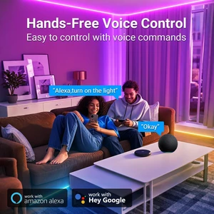 Alexa LED Strip Lights for Bedroom 200ft, Smart Wireless RGB Work with Google Assistant, Music Sync, 16 Million Colors lights, App/Remote/Voice control, Perfect for room decor and party Alexa LED Strip Lights for Bedroom 200ft, Smart Wireless RGB Work with Google Assistant, Music Sync, 16 Million Colors lights, App/Remote/Voice control, Perfect for room decor and party