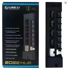 Lian-Li Edge Hub Universal USB & Fan PWM Hub - Black Lian-Li Edge Hub Universal USB & Fan PWM Hub - Black