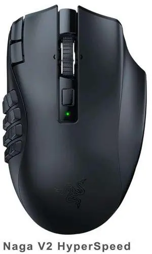 Naga V2 HyperSpeed Wireless MMO Gaming Mouse: 19 Programmable Buttons - HyperScroll Technology - Focus Pro 30K Optical Sensor - Mechanical Mouse Switches Gen-2 - Black Naga V2 HyperSpeed Wireless MMO Gaming Mouse: 19 Programmable Buttons - HyperScroll Technology - Focus Pro 30K Optical Sensor - Mechanical Mouse Switches Gen-2 - Black