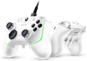 Wolverine V2 Chroma Wired Gaming Pro Controller: RGB Lighting - Remappable Buttons & Triggers - Mecha-Tactile Buttons & D-Pad - Trigger Stop-Switches White Wolverine V2 Chroma Wired Gaming Pro Controller: RGB Lighting - Remappable Buttons & Triggers - Mecha-Tactile Buttons & D-Pad - Trigger Stop-Switches White