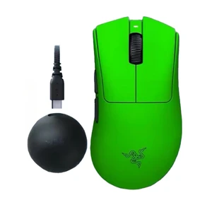 DeathAdder V4 Pro Wireless Gaming Mouse: 8Khz - 58g - HyperSpeed Wireless Gen-2 - Optical Scroll Wheel - Optical Switches Gen-4 - 45K DPI Sensor Gen-2 - Green DeathAdder V4 Pro Wireless Gaming Mouse: 8Khz - 58g - HyperSpeed Wireless Gen-2 - Optical Scroll Wheel - Optical Switches Gen-4 - 45K DPI Sensor Gen-2 - Green