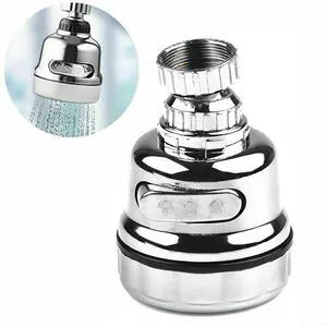 Faucet Sprayer Attachment, 360 Degree Rotating Faucet Aerator Accessories, 3 Mode Adjustable Kitchen Sink Tap Head Water Saving Extend Nozzle Chrome Plated