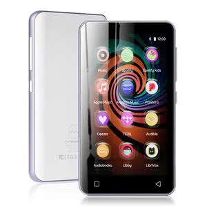 160GB MP3 Player with Bluetooth and WiFi,  MP3 MP4 Player for Kids with Spotify, Amazon Music, Audible, Libby, 4.0" Touch Screen Android Music Player with Speaker, Up to 1TBPurple