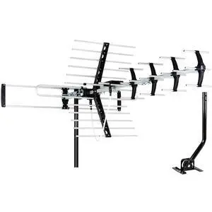 Outdoor HDTV Antenna up to 200 Mile Long Range, Attic or Roof Mount TV Antenna, Long Range Digital OTA AntennaATSC 3.0 Ready for 4K 1080P VHF UHF with Mounting Pole
