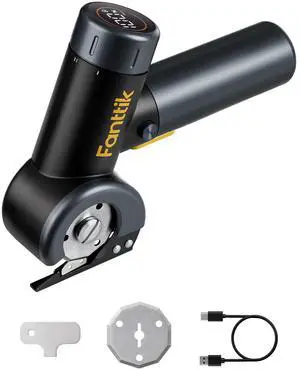 C8 Nano Easyswap Cordless Electric Scissors with LED Display, Rechargeable Cardboard Cutter with 2 Blades, EasySwap Blade Change, LED Light, for Thin Cardboard Box Carpet Leather - Black C8 Nano Easyswap Cordless Electric Scissors with LED Display, Rechargeable Cardboard Cutter with 2 Blades, EasySwap Blade Change, LED Light, for Thin Cardboard Box Carpet Leather - Black