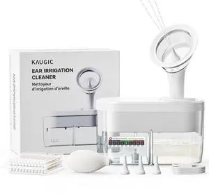 Electric Ear Wax Removal Kit - Water Powered Ear Irrigation System with Sewage Collection, 4 Clean Modes, Safe & Effective, 3 Ear Tips for Adults