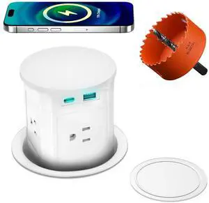 Pop Up Countertop Outlet with 15W Wireless Charger,Pop up Outlet,Max 20W USB Power Delivery,Free 3.94"100mm Hole Opener,Pop Up Electrical Outlet with 4 Outlets 15A, 2 USB Ports for Home Office. Pop Up Countertop Outlet with 15W Wireless Charger,Pop up Outlet,Max 20W USB Power Delivery,Free 3.94"100mm Hole Opener,Pop Up Electrical Outlet with 4 Outlets 15A, 2 USB Ports for Home Office.