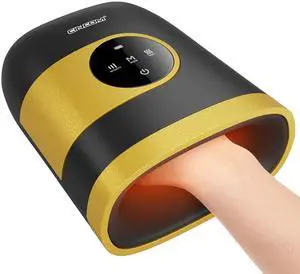 Upgraded Hand Massager, Cordless Hand Massager with Heat and Compression for Arthritis, Carpal Tunnel and Stiff Joints, Fathers Mothers Day Gifts (Black & Yellow) Upgraded Hand Massager, Cordless Hand Massager with Heat and Compression for Arthritis, Carpal Tunnel and Stiff Joints, Fathers Mothers Day Gifts (Black & Yellow)